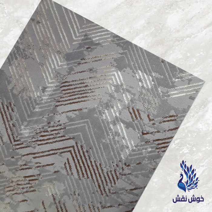 فرش کناره طوسی 320 شانه مدرن